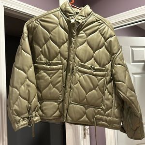 Zara vinyl jacket XS